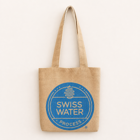Erato Coffee reusable tote bag upcycled from a burlap coffee sack